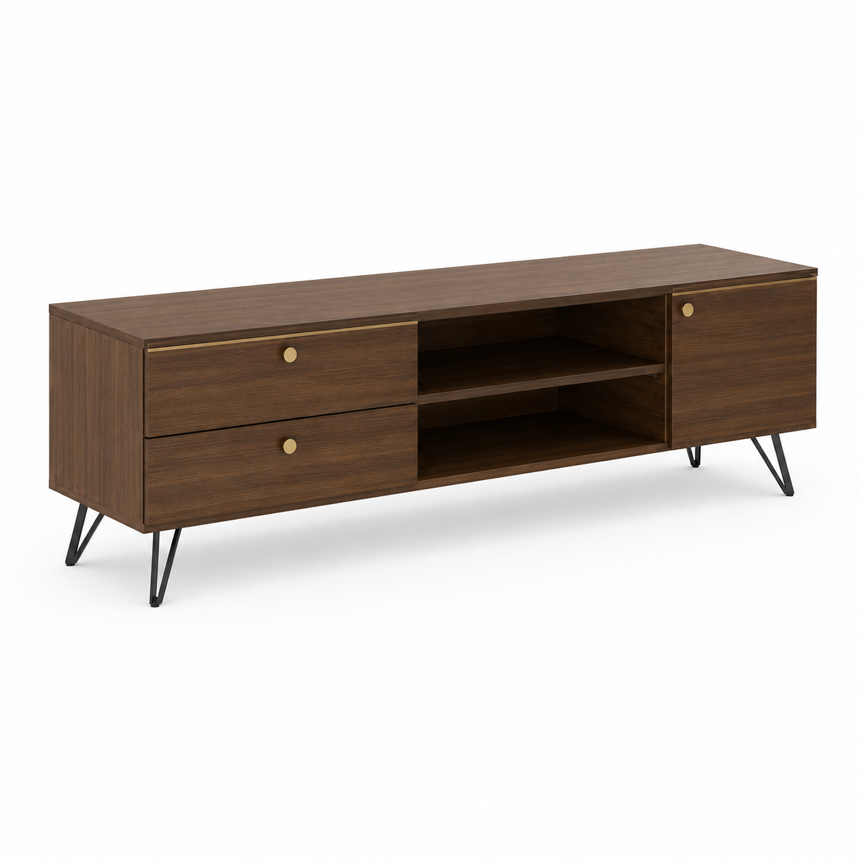 Celias Rustic Grand Walnut Entertainment TV Unit