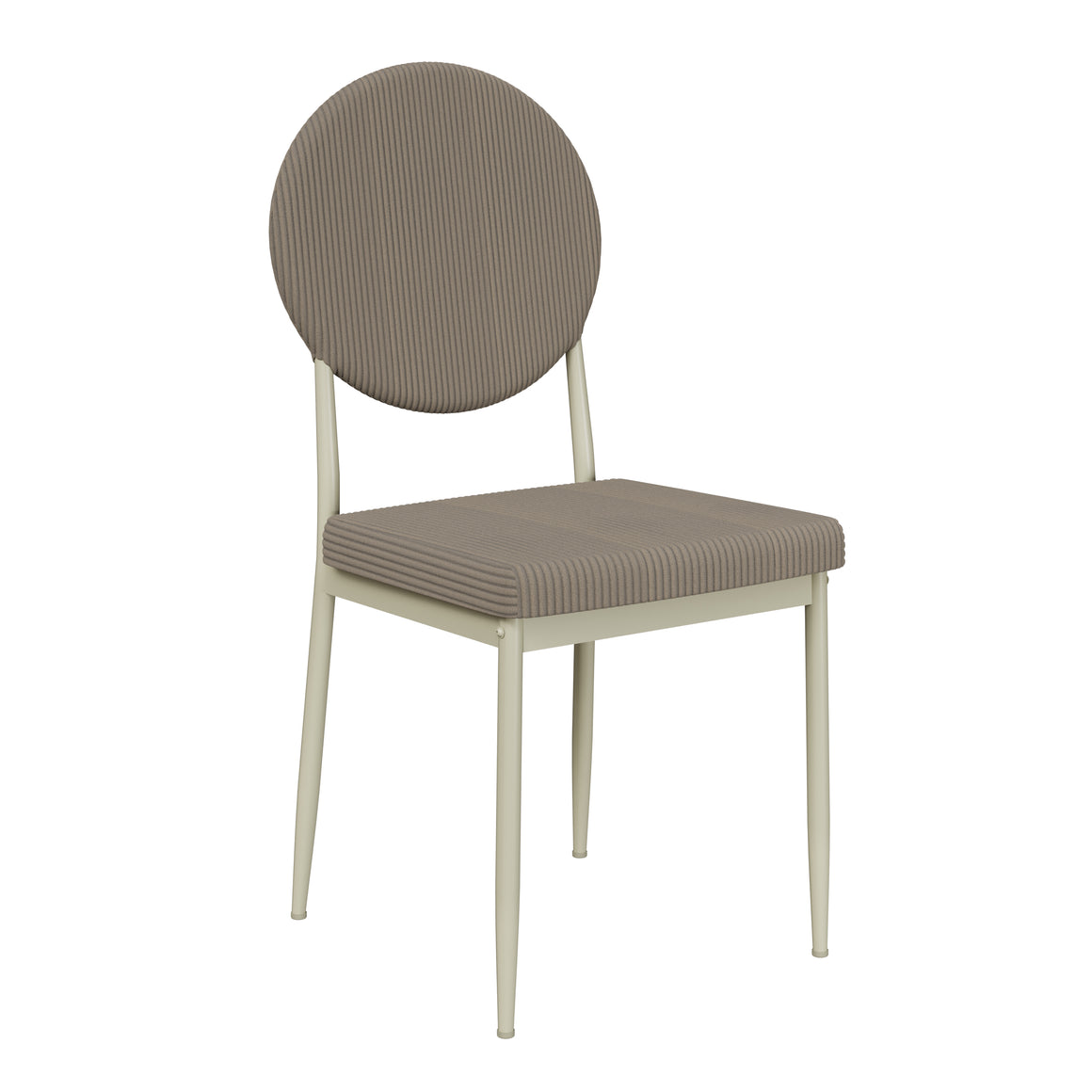 Celias Rustic Sculptural Ribbed Upholstered Dining Chair