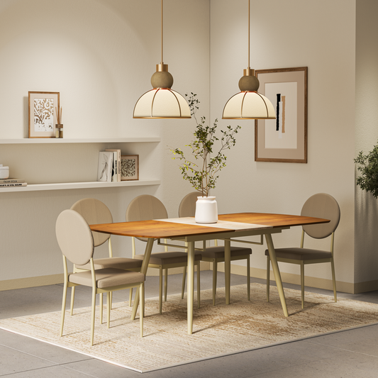 Celias Rustic Extendable Marble Dining Table
