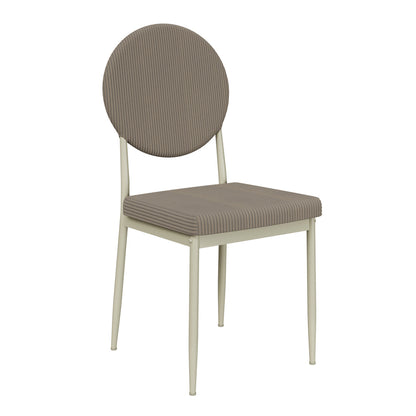 Celias Rustic Sculptural Ribbed Upholstered Dining Chair