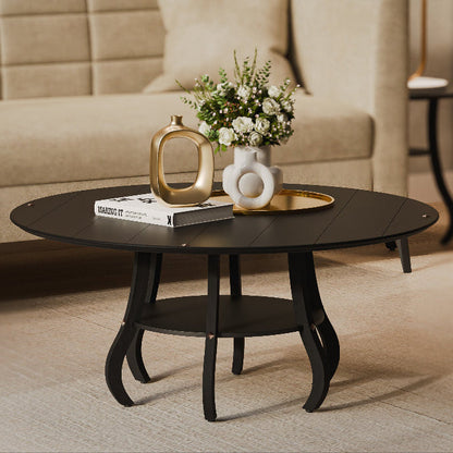 Celias Rustic Antique Brass Round Center Table
