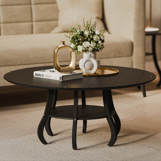 Celias Rustic Antique Brass Round Center Table