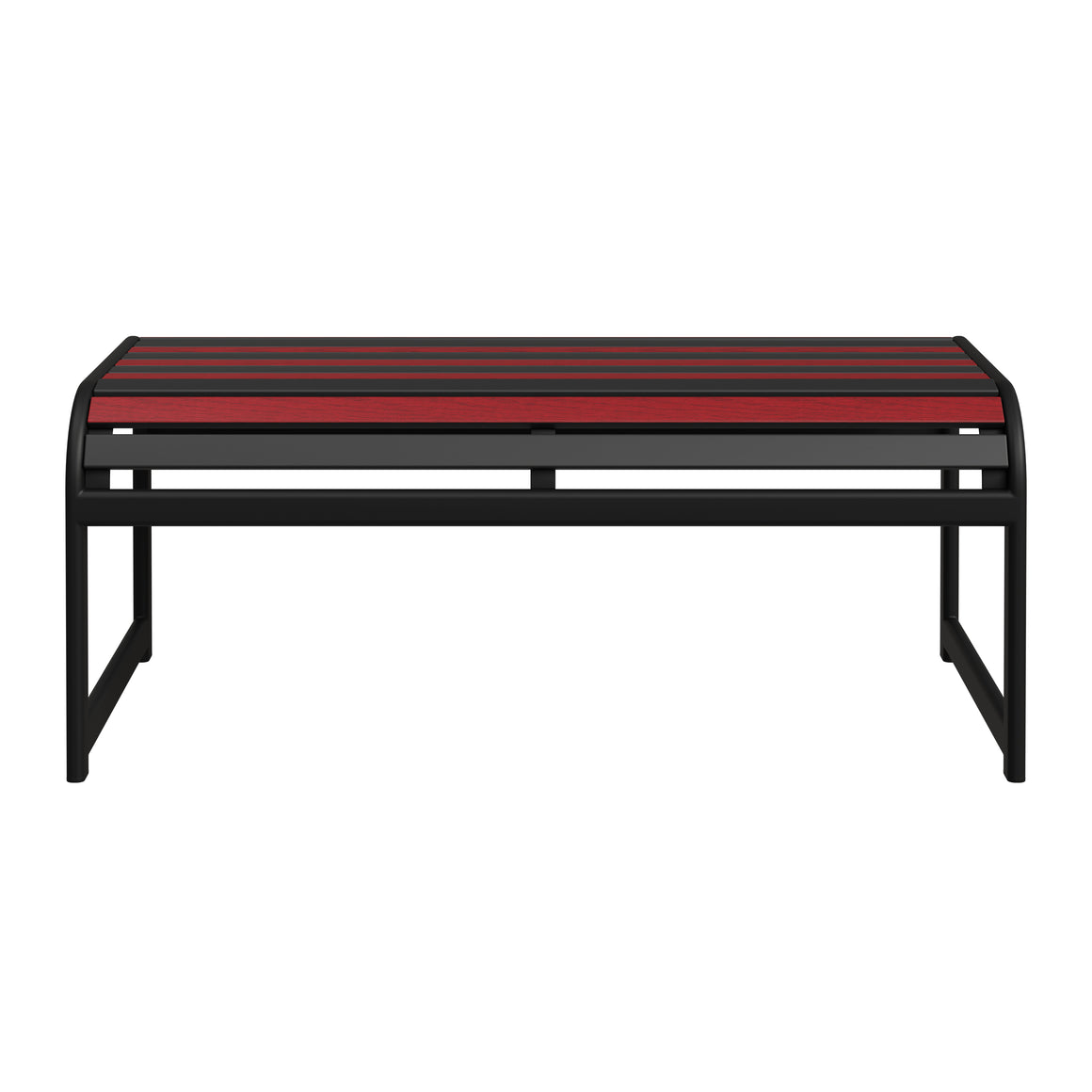 Celias Rustic Outdoor Slatted Patio Center Table