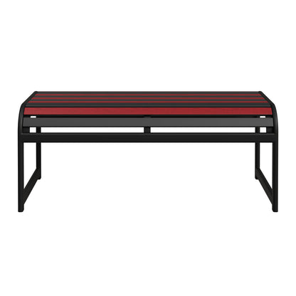 Celias Rustic Outdoor Slatted Patio Center Table
