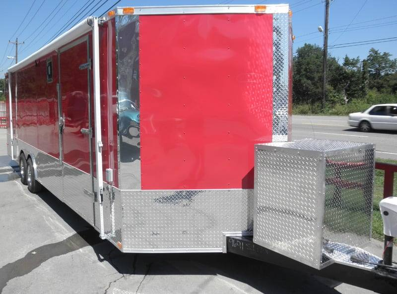 Enclosed Trailer 8.5’x26′ Red – Motorcycle Car Bike Hauler Storage - Image 6