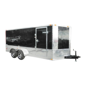Enclosed Trailer 7′ X 16′ Custom Built – Motorcycle ATV Car Event (Black) Storage
