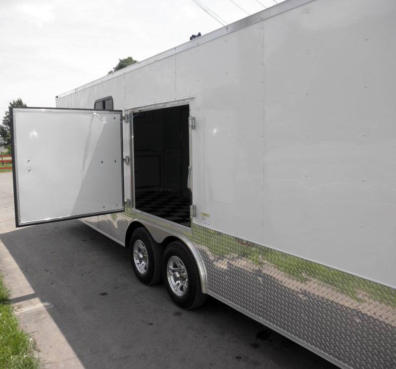 Enclosed Trailer 8.5’x24′ White – Lawn Mower Car Bike Hauler Storage - Image 8