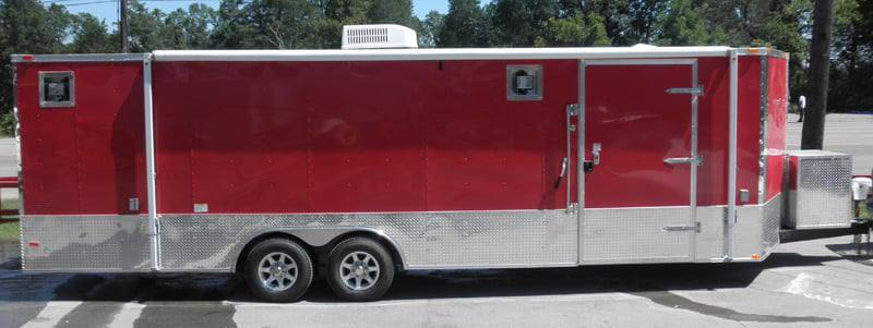 Enclosed Trailer 8.5’x26′ Red – Motorcycle Car Bike Hauler Storage - Image 2