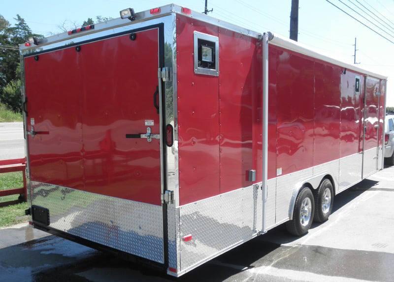 Enclosed Trailer 8.5’x26′ Red – Motorcycle Car Bike Hauler Storage - Image 4