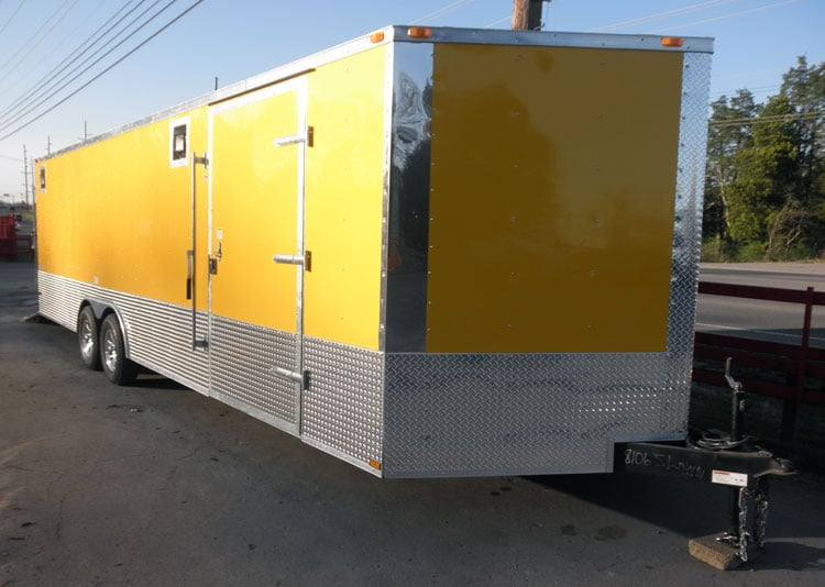 Enclosed Trailer 8.5’x26′ Yellow – Bike Motorcycle Car Hauler Storage - Image 2