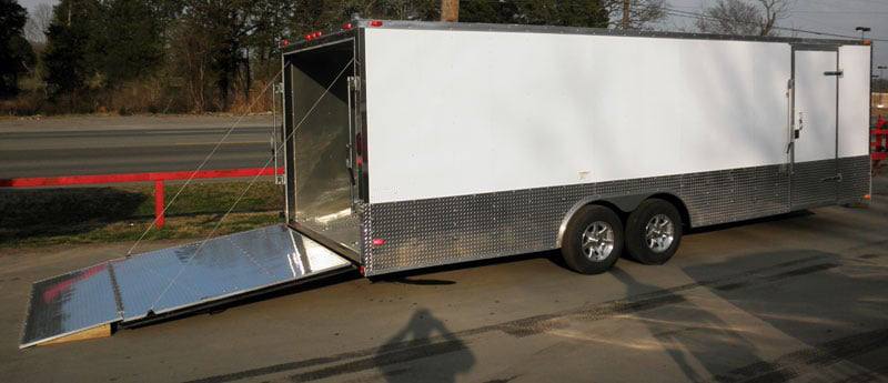 Enclosed Trailer 8.5′ X 24′ White – Cargo Bike Car Hauler Storage - Image 5