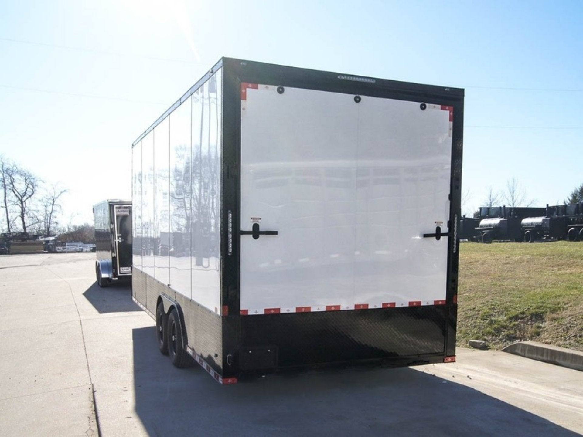 8.5×20 White V-Nose Enclosed Trailer with Blackout Pkg (2) 5,200lb Axles - Image 9