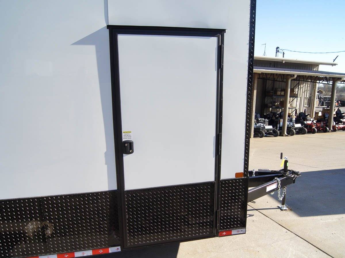 8.5×20 White V-Nose Enclosed Trailer with Blackout Pkg (2) 5,200lb Axles - Image 17