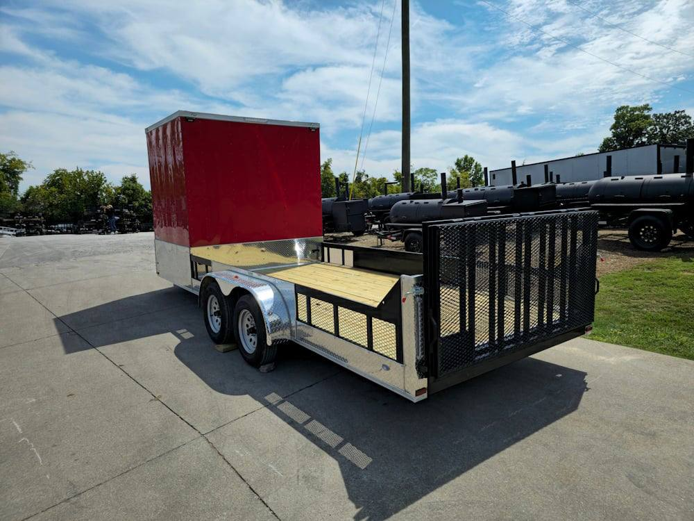 Enclosed Trailer 7′ X 20′ Red Hybrid Trailer Landscaping Equipment etc.. - Image 8