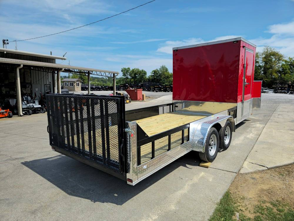 Enclosed Trailer 7′ X 20′ Red Hybrid Trailer Landscaping Equipment etc.. - Image 7