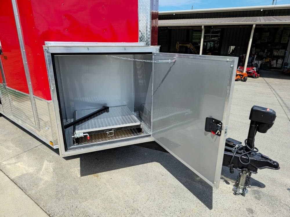 Enclosed Trailer 7′ X 20′ Red Hybrid Trailer Landscaping Equipment etc.. - Image 17