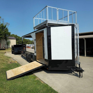 Enclosed Trailer 8.5′ X 24′ White Hybrid Drone and Equipment Hauler