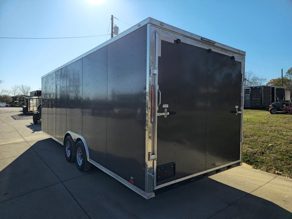 Enclosed Trailer 8.5′ X 24′ Tandem Axle Charcoal Grey 7′ Interior Motorcycle Car Hauler - Image 10