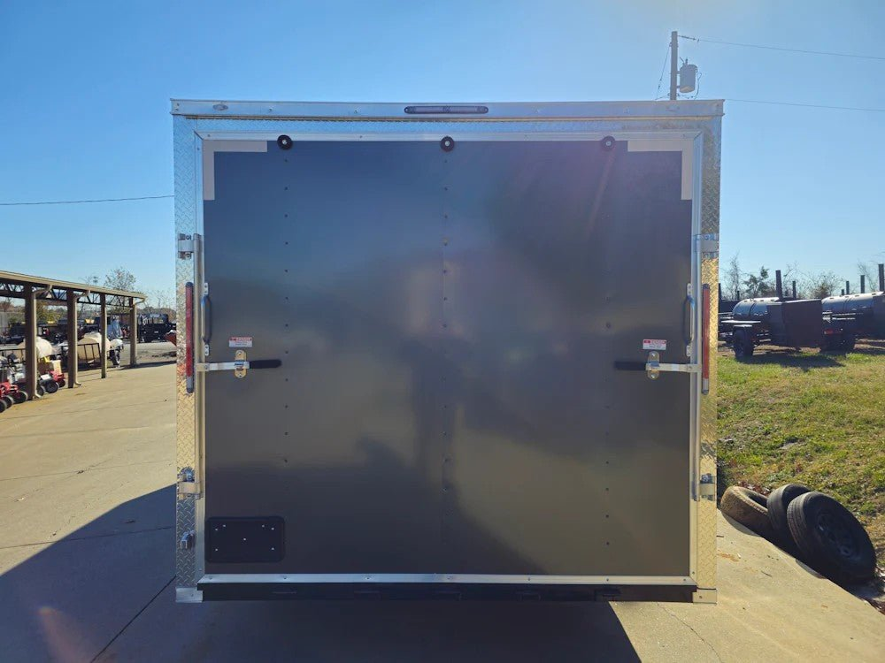 Enclosed Trailer 8.5′ X 24′ Tandem Axle Charcoal Grey 7′ Interior Motorcycle Car Hauler - Image 9