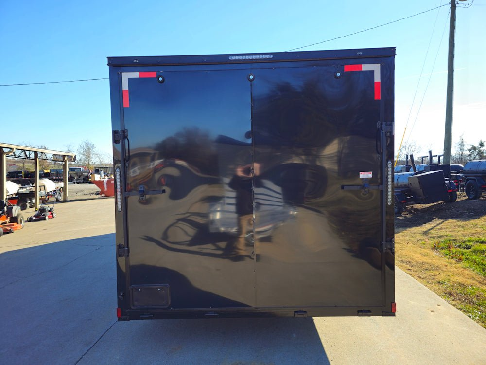 8.5×28 V-Nose Enclosed Trailer Black Out and Escape Door (2) 5,200lb Axles - Image 5