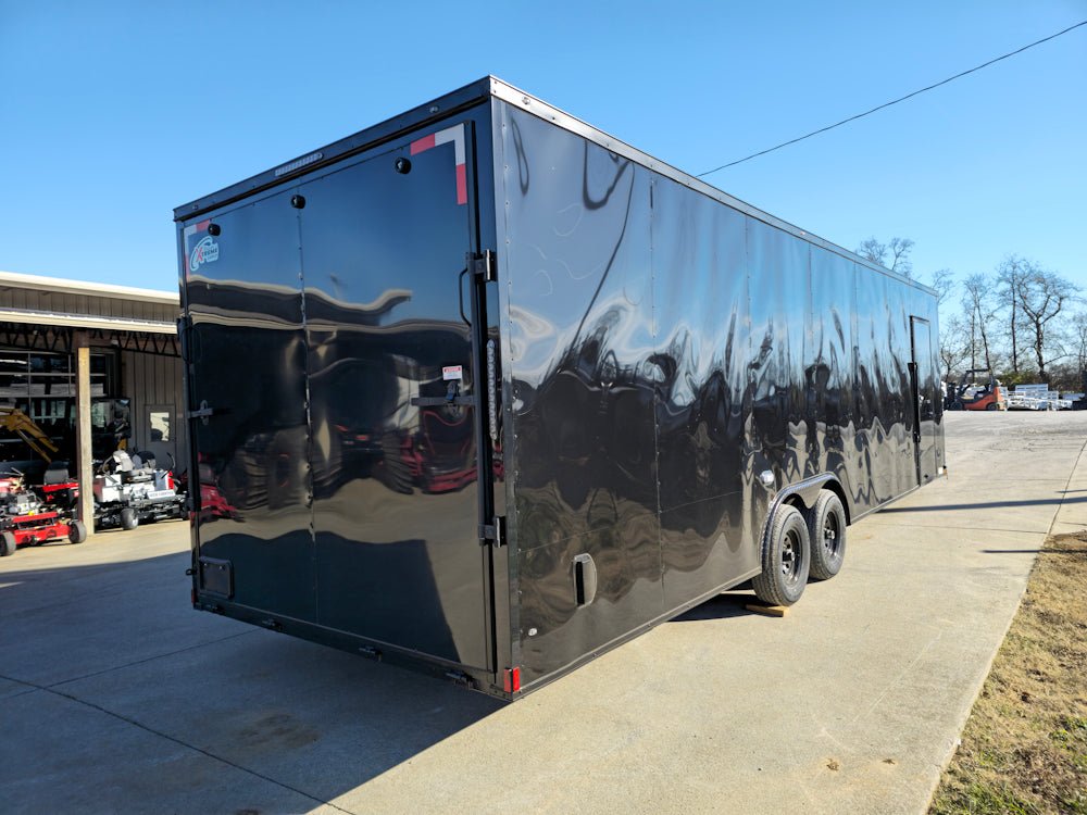 8.5×28 V-Nose Enclosed Trailer Black Out and Escape Door (2) 5,200lb Axles - Image 10