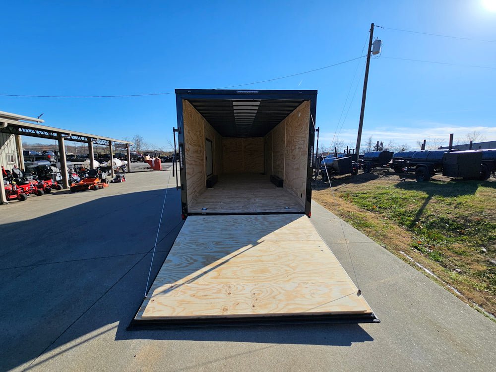 8.5×28 V-Nose Enclosed Trailer Black Out and Escape Door (2) 5,200lb Axles - Image 15