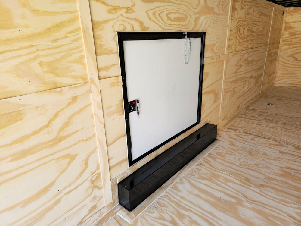8.5×28 V-Nose Enclosed Trailer Black Out and Escape Door (2) 5,200lb Axles - Image 20