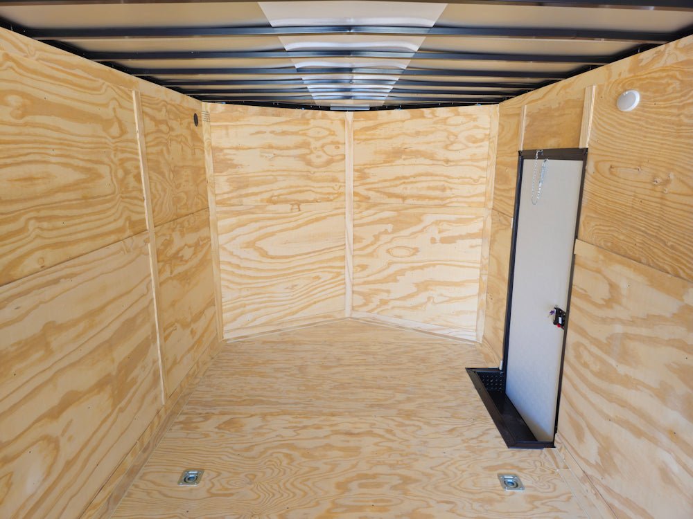 8.5×28 V-Nose Enclosed Trailer Black Out and Escape Door (2) 5,200lb Axles - Image 22