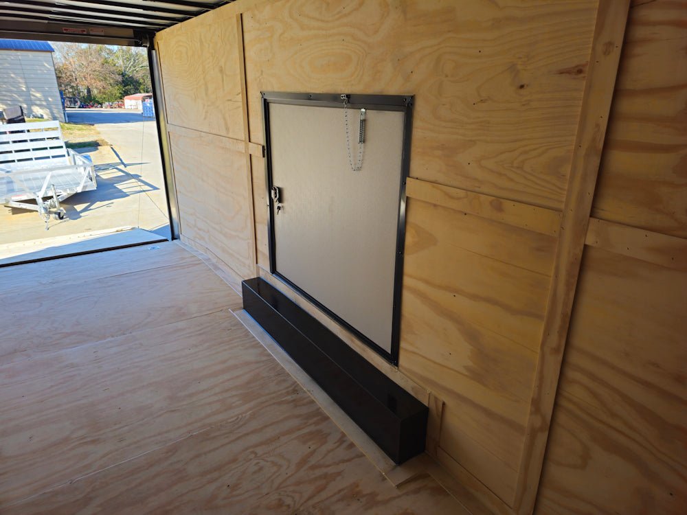 8.5×28 V-Nose Enclosed Trailer Black Out and Escape Door (2) 5,200lb Axles - Image 26