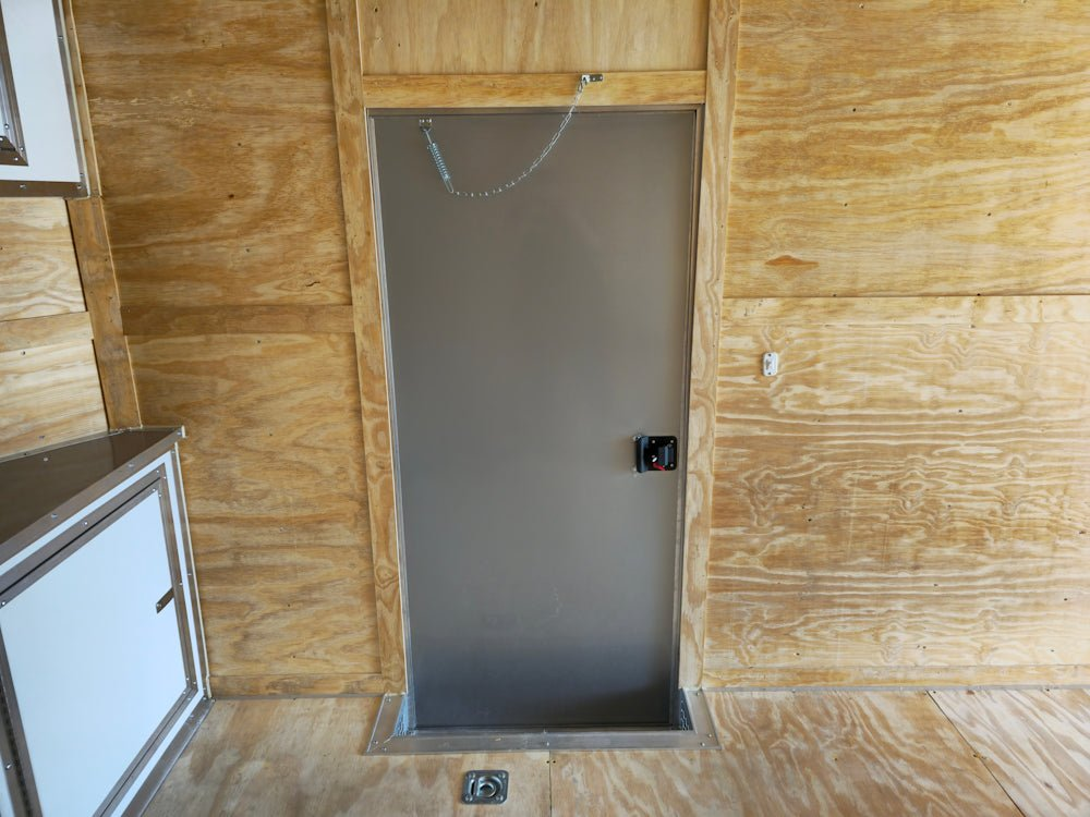8.5×26 V-Nose White Enclosed Trailer (2) 7K Axles 50 AMP Electrical Package & Cabinets - Image 18