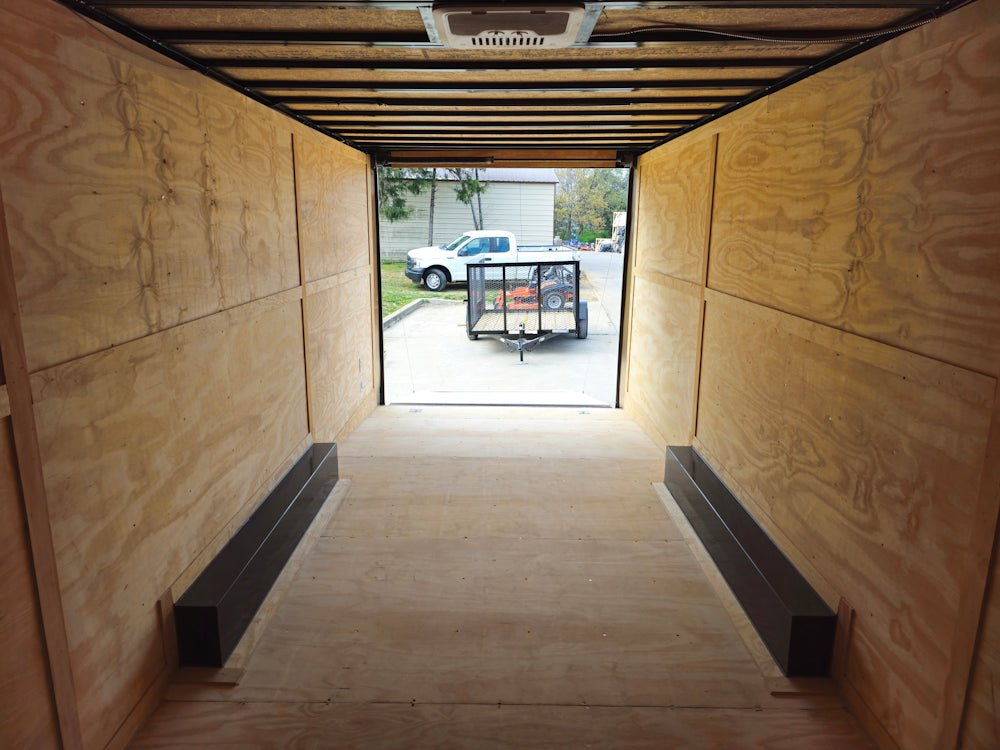 8.5×26 V-Nose White Enclosed Trailer (2) 7K Axles 50 AMP Electrical Package & Cabinets - Image 20