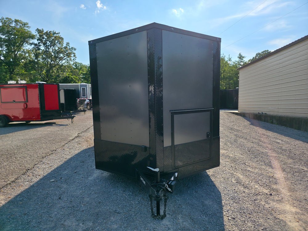 8.5′ X 24′ Charcoal Grey With Blackout Custom Water Rescue Enclosed Trailer - Image 2