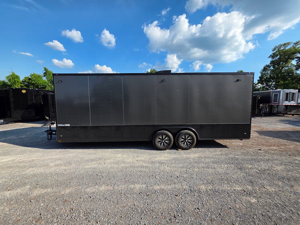 8.5′ X 24′ Charcoal Grey With Blackout Custom Water Rescue Enclosed Trailer - Image 7