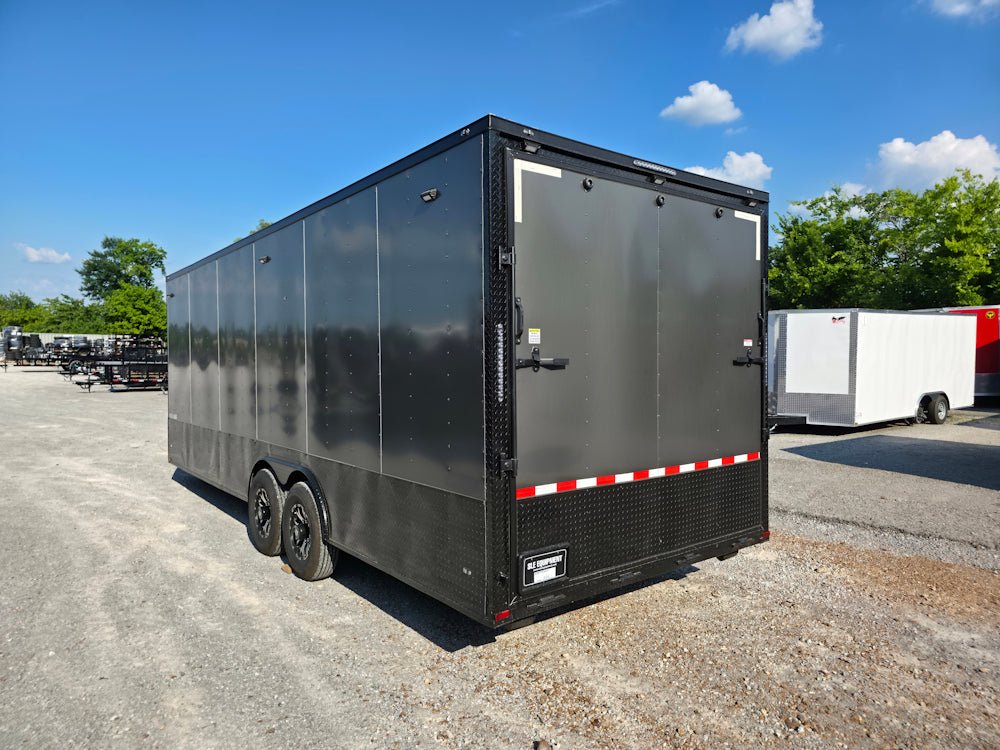 8.5′ X 24′ Charcoal Grey With Blackout Custom Water Rescue Enclosed Trailer - Image 8
