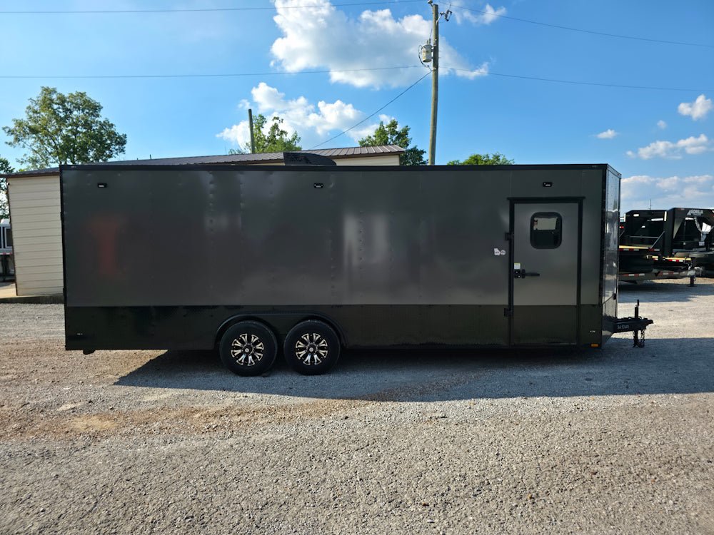 8.5′ X 24′ Charcoal Grey With Blackout Custom Water Rescue Enclosed Trailer - Image 11