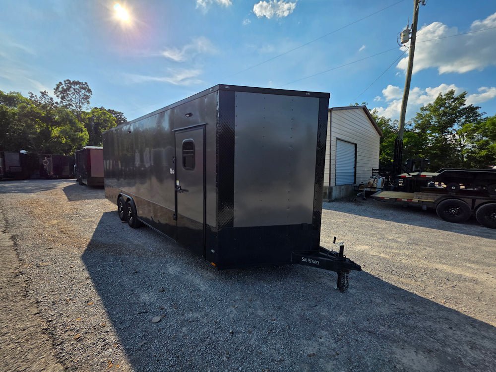 8.5′ X 24′ Charcoal Grey With Blackout Custom Water Rescue Enclosed Trailer - Image 12