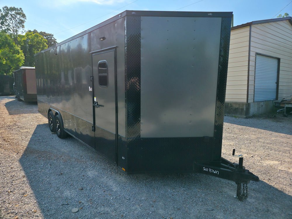 8.5′ X 24′ Charcoal Grey With Blackout Custom Water Rescue Enclosed Trailer - Image 13