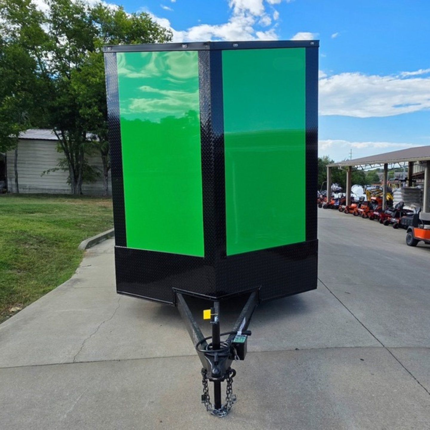8.5×24 Lime Green w/ Blackout V-Nose Car Hauler Enclosed Trailer 9ft Interior (2) 5,200lb Axles - Image 3