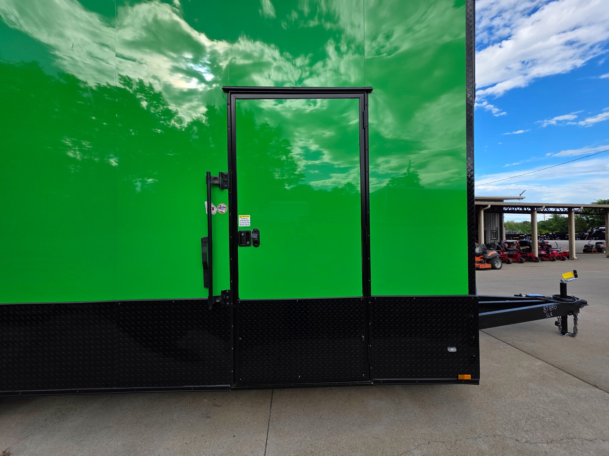 8.5×24 Lime Green w/ Blackout V-Nose Car Hauler Enclosed Trailer 9ft Interior (2) 5,200lb Axles - Image 29