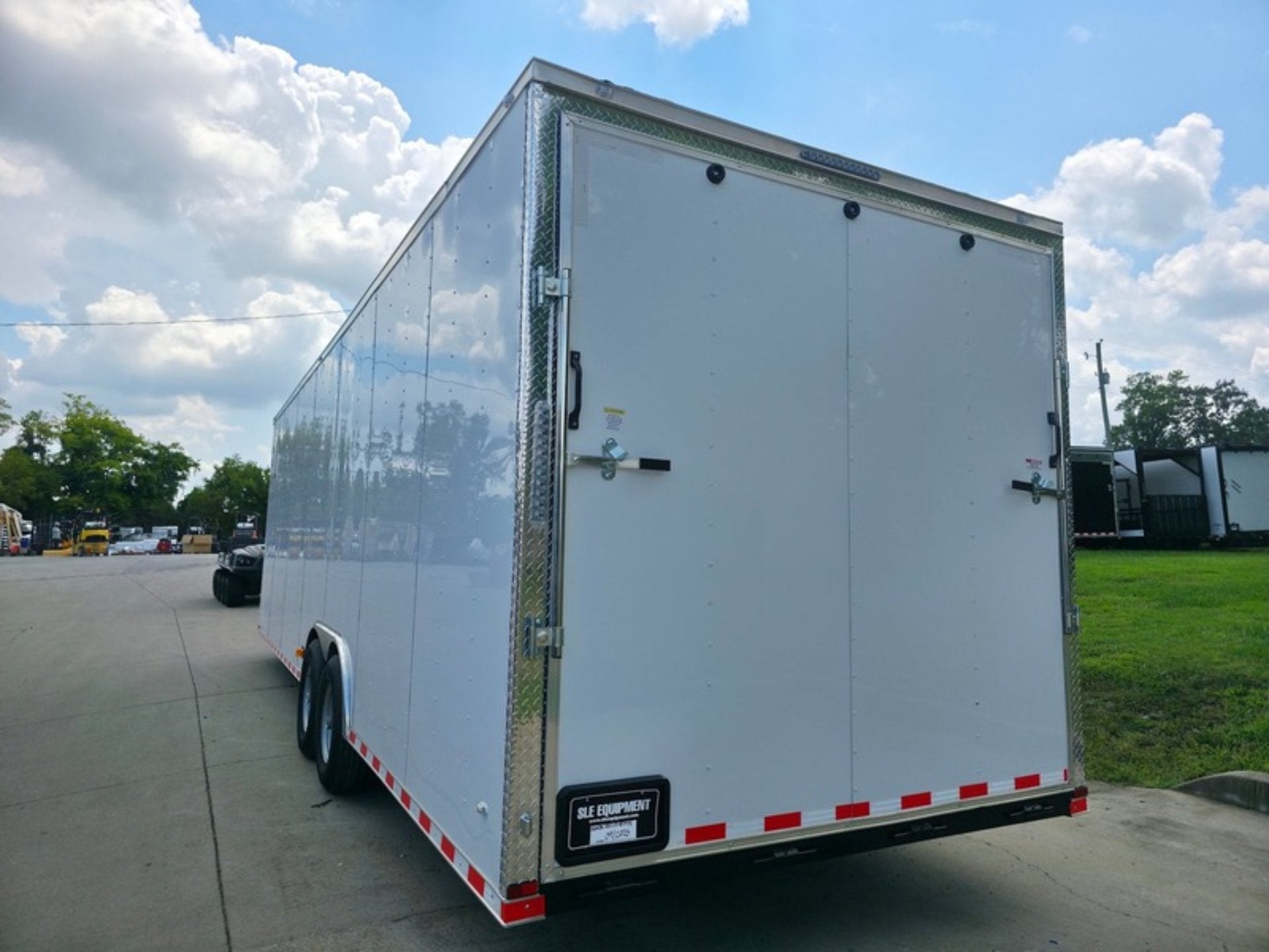 8.5×28 V Nose White Enclosed Trailer 7,000lb Axles Silver ATP - Image 5