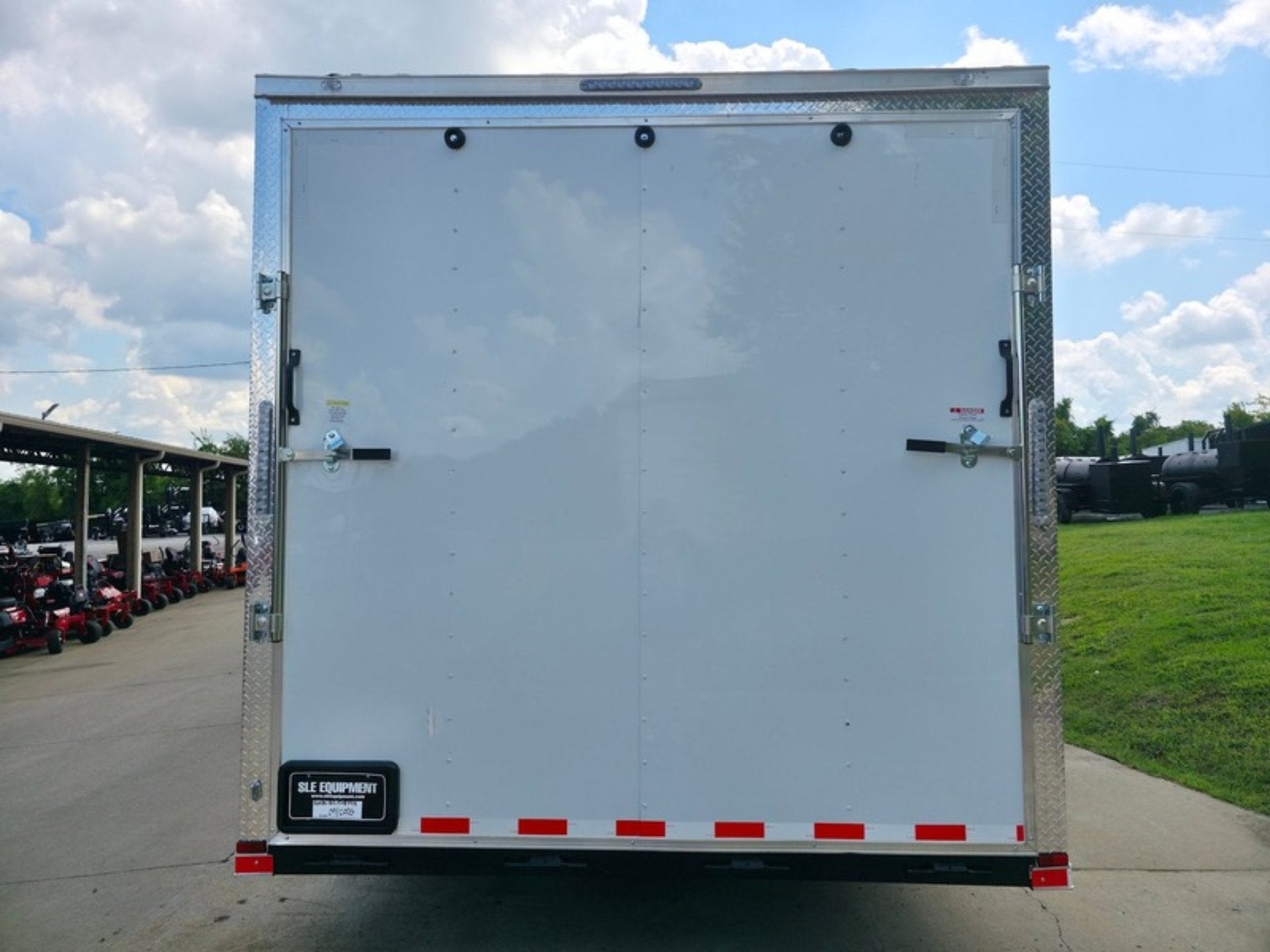 8.5×28 V Nose White Enclosed Trailer 7,000lb Axles Silver ATP - Image 6