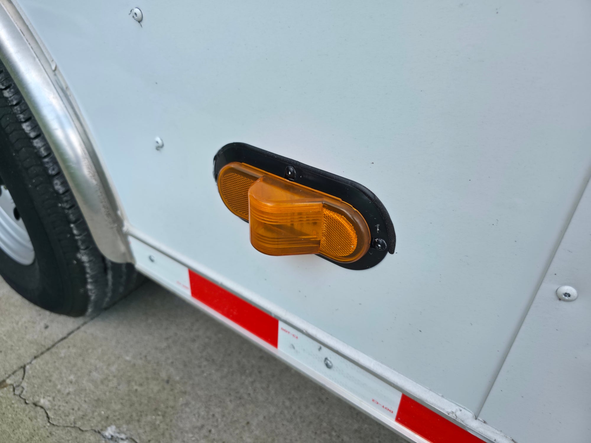 8.5×28 V Nose White Enclosed Trailer 7,000lb Axles Silver ATP - Image 16