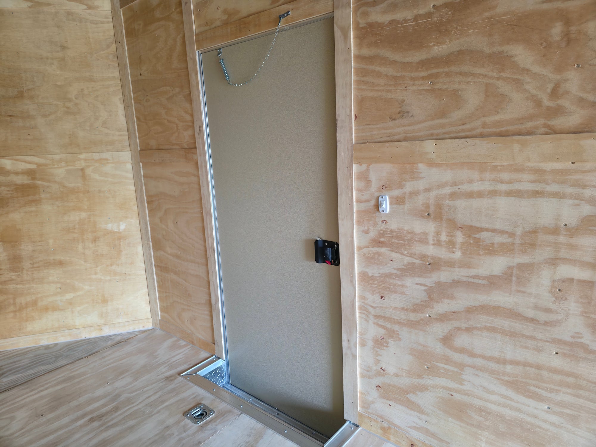 8.5×28 V Nose White Enclosed Trailer 7,000lb Axles Silver ATP - Image 22