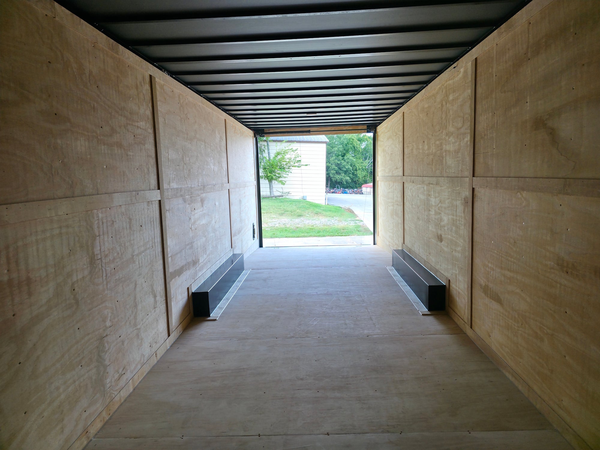 8.5×28 V Nose White Enclosed Trailer 7,000lb Axles Silver ATP - Image 24