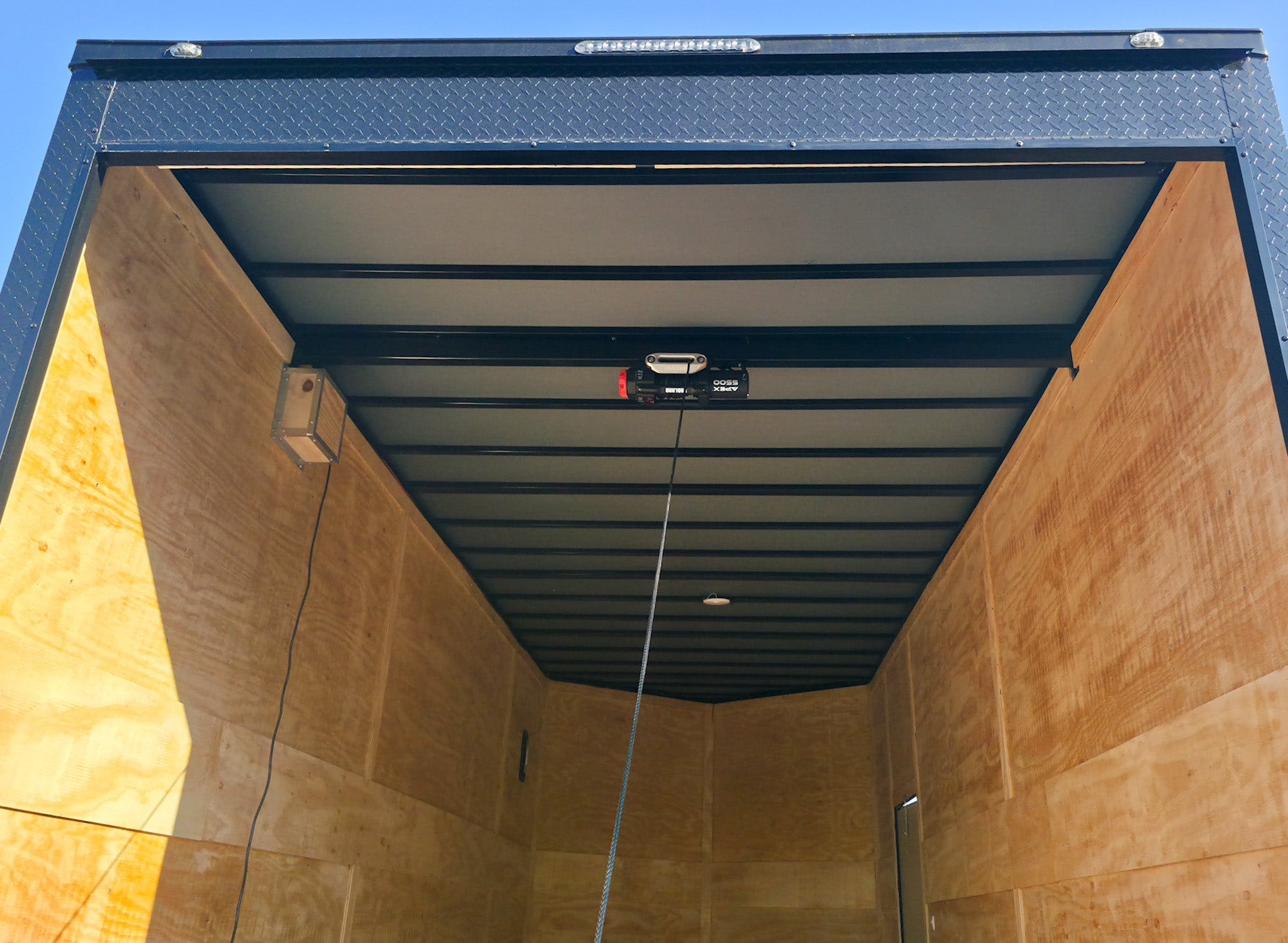 8.5×20 White V-Nose Enclosed Trailer with Blackout Pkg 9′ Interior (2) 10,000LB Axles - Image 15