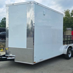 7×18 Hybrid Enclosed Trailer with Side Door (2) 5,200lb Axles Storage