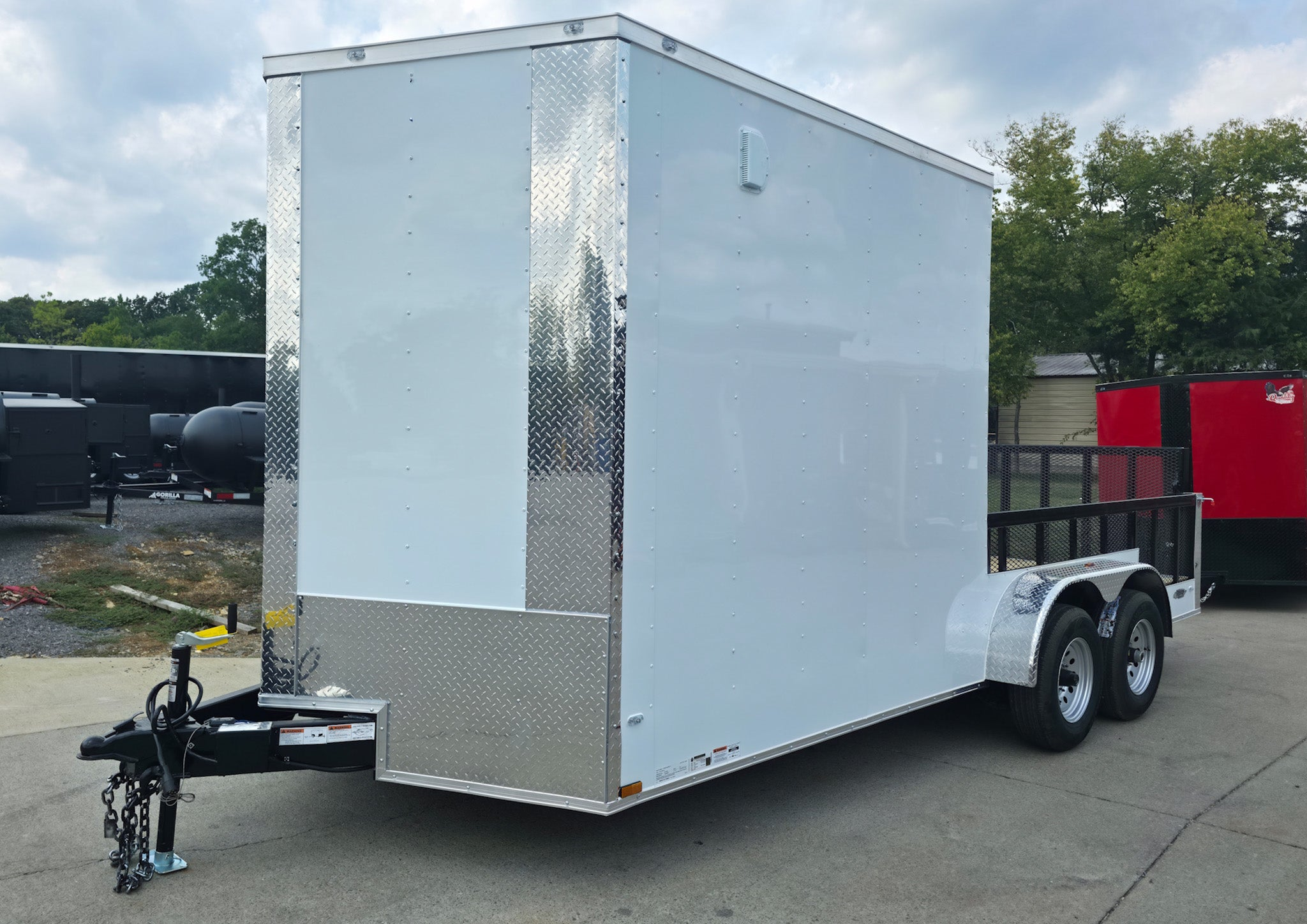 7×18 Hybrid Enclosed Trailer with Side Door (2) 5,200lb Axles Storage