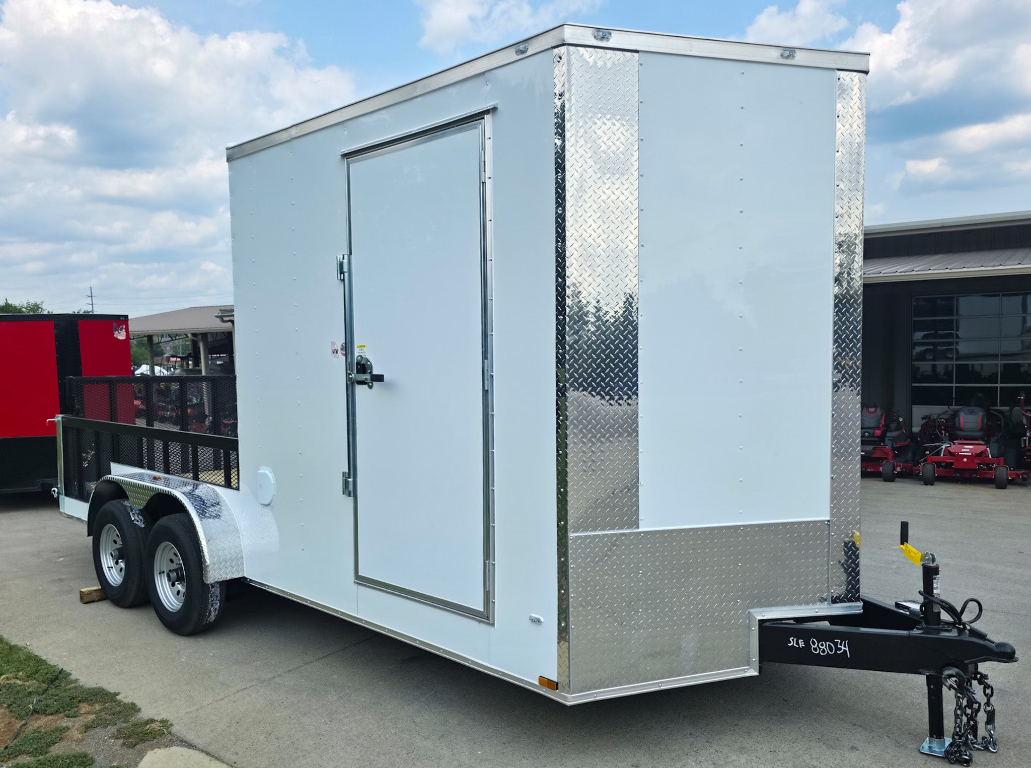 7×18 Hybrid Enclosed Trailer with Side Door (2) 5,200lb Axles Storage - Image 3