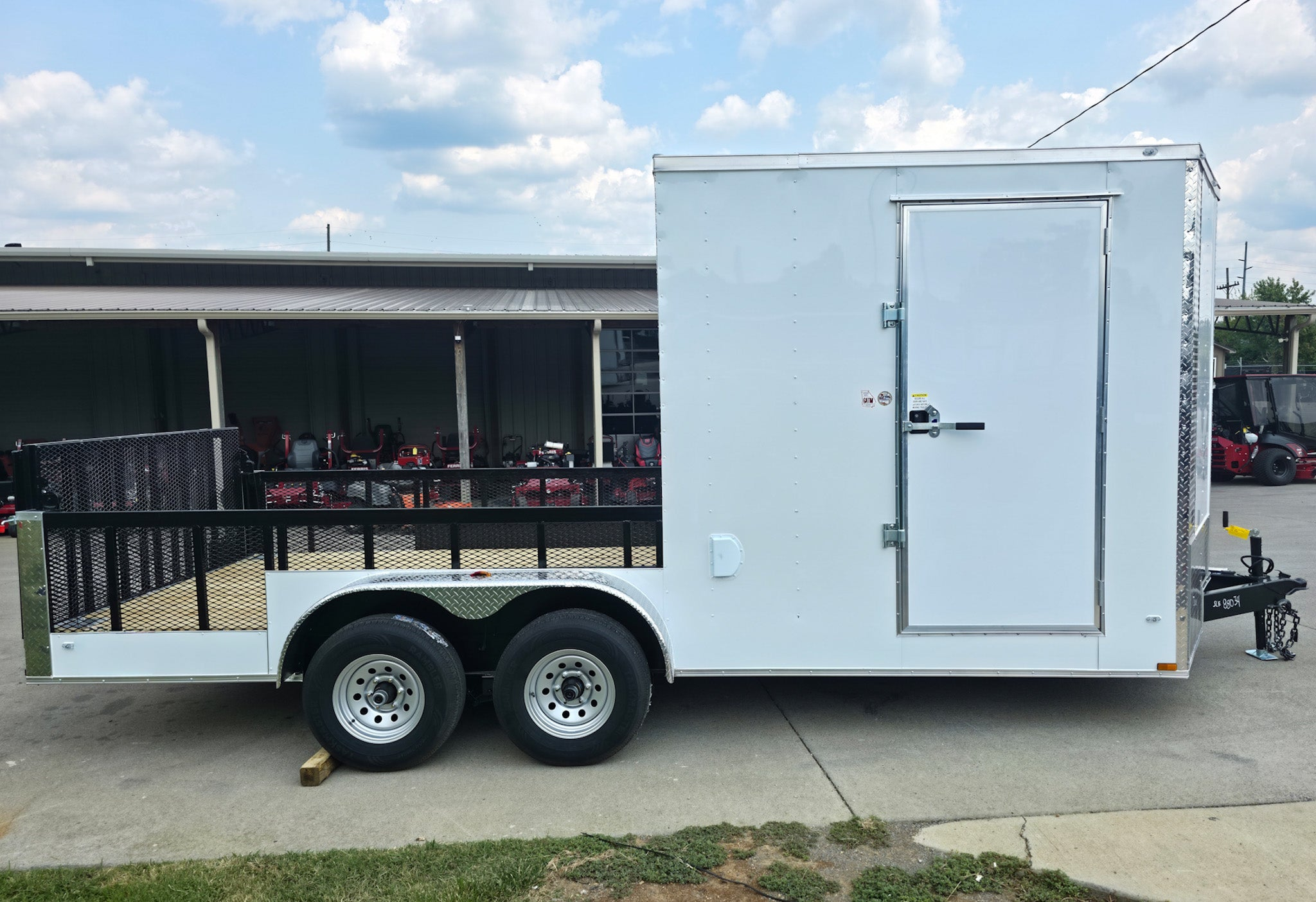 7×18 Hybrid Enclosed Trailer with Side Door (2) 5,200lb Axles Storage - Image 4
