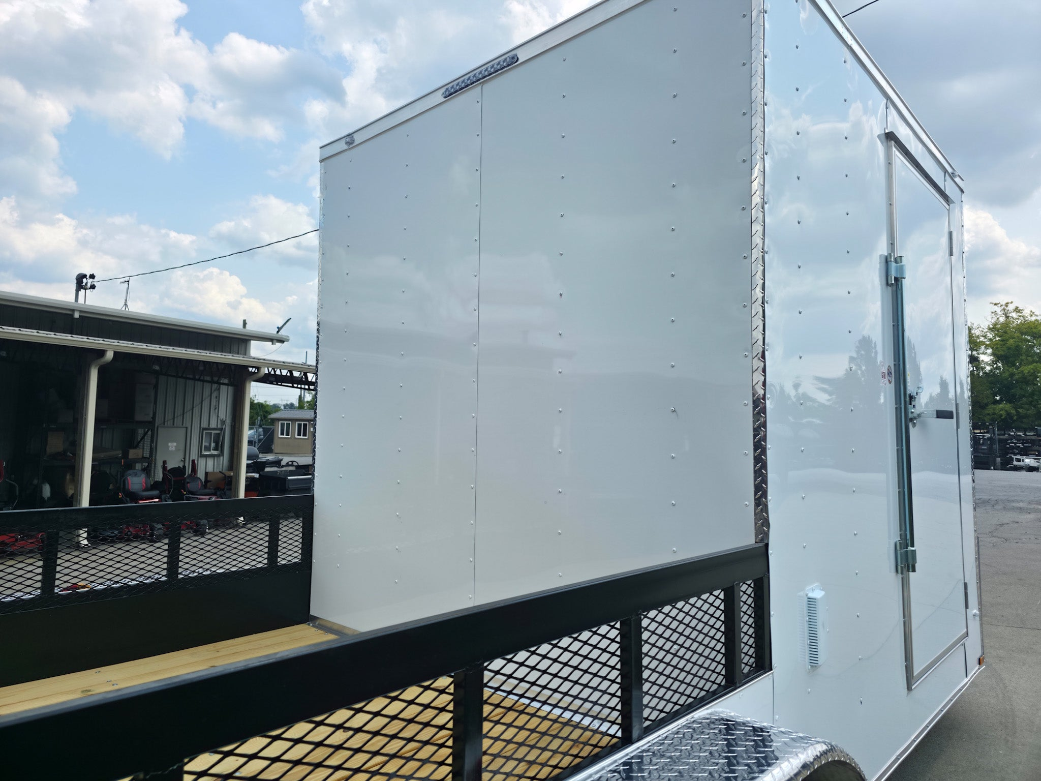 7×18 Hybrid Enclosed Trailer with Side Door (2) 5,200lb Axles Storage - Image 14